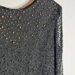 Vintage silk beaded formal dress Black Size 12 Photo 1