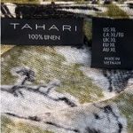 Tahari  Womens Blouse Size XL Linen Vacation Travel‎ Hawaiian Palm Tropical Beach Photo 5