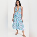 NWT PLAYA LUCILA Cutout Halter Printed Dress Green Small Photo 30