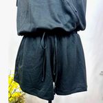 LBLC the Label Lauren Romper Drawstring Waist Pockets Black L Size L Photo 10
