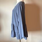 Jane and Delancey Blue Long Sleeve Tiered Tunic Photo 2