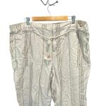 Anthropologie By Seashore Striped Pants Coastal Preppy Linen 2XL Plus Size Photo 4