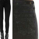 AG Adriano Goldschmied The Legging Super Skinny Black Glitter Shimmer Size 26 Photo 1