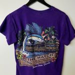 Y2K Vintage Down The Hatch Seafood Restaurant T Shirt Ponce Inlet Purple Small S Photo 4