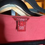 Sundance  100% Organic Cotton Terracotta Pink Wrap Blouse Size Large Photo 2