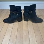 Ralph Lauren LAUREN  Gail Black Leather Moto Bootie Booties Ankle Boots Size 7.5 Photo 4