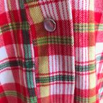 Vintage Loll Ease Plaid Dress Pearlized Buttons Festive Trendy 70’s 80’s Red Size undefined Photo 4