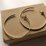 14K gold filled hoop earrings 40 mm diameter NEW Photo 1