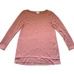 J Jill Purejill Long Sleeve Crewneck Pullover Top Size Small Orange Pima Cotton Photo 0