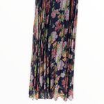 ASOS Curve Pleated High Neck Halter Midi Dress sz 14 Navy Summer Floral Print Blue Photo 5