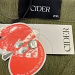 Cider NEW Women's Green Textured Long Sleeve Collar Button Down Shirt Top Sz 2XL Photo 2