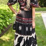 Sea New York Printed Cut Out Liora‎ Dress in Size 4 Black Photo 0