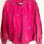 A.L.C. Of Bohemia Poet Plum Wine Blouse Size Medium Photo 0