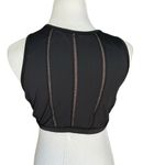 Good American Mixed Mesh Athletic Crop Top Black Size 3/Large Tank Sleeveless Photo 3