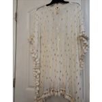 Z&L Swim Tassel Cactus Cream Swim Suit Coverup V Neck Large Photo 12