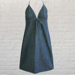 Polo Jeans Co Ralph Lauren Y2K Denim Navy Halter Dress Size 6 Blue Photo 1