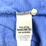 L.L.Bean  Long Sleeve Henley Top Women L Sky Blue Textured Outdoor Cottage Fairy Photo 5