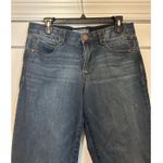 Democracy Ab Technology Skinny Jeans Womens Size 10 Mid Rise Dark Light Distress Photo 1