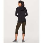 Lululemon  Extra Mile Long Sleeve Hoodie Black Thumbholes Stretch Run Womens XS Photo 1