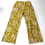 Spartina 449  Yellow Linen Patterned Crop Pants size 0 Photo 1