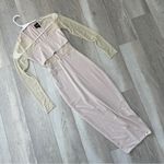 Nookie  Bodycon Dress Mesh Midi Nude Pink (xsmall) sheer cutout long sleeve party Photo 0