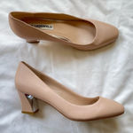 Karl Lagerfeld NEW  Andrea Leather Block Heel Pump in Light‎ Brown Size 7.5 Photo 0