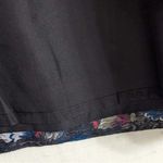 Loft Ann Taylor Metallic Pleated Floral Pink Teal Red Lined Women’s Size 10 Med Photo 4