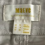 Maeve Anthropologie  Khaki Hallee Embroidered Wide Leg Cropped Pants 6 Boho Photo 2