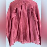 & Other Stories & Other Stories Stockholm Frilled Blouse in Dark Red size large $109 Photo 8