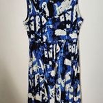 Willi Smith Dress Tank Mini Blue Pattern Business Casual Cocktail Neutral Trendy Photo 8