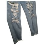 American Eagle Jeans Womens 8 Curvy Mom Jean 90s Distressed Light High Rise Blue Photo 7