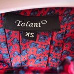 Tolani “Sava Dress” 100% Silk Womens Tunic Dress Red Size XS Celebrity Famous Photo 1