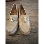 Giani Bernini  Women's Cream Memory Foam Leather Slip On Loafers Flats Size 9.5 Photo 1
