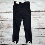 American Eagle NWT Size 10/30W Onyx Denim Distressed High Rise Strigid Mom Jeans Photo 2