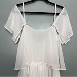 Show Me Your Mumu NWT  Caitlin Ruffle Romper White Short Women’s Size Medium Photo 2