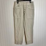 Sundance  Rivera linen blend straight leg pants elastic back size 6 F12 Photo 2