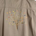 Vintage Harvard Square Button Down Fall Harvest Theme Shirt Women’s XL Pumpkins Tan Photo 4