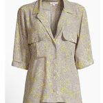 Equipment Parnella Utilitarian Snakeskin Print Blouse Sz XS Photo 12