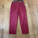 Piazza Sempione NWT red embroidered cropped pant size 6 Photo 6