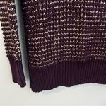 Cache Plum Purple/Gold Cowl Neck Knit Pullover Sweater Size Large Photo 6