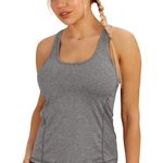 icyzone Women’s gray heathered racerback tank top Medium Photo 0
