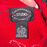 Designers Originals Vintage Festive Red Holiday Ugly Christmas Sweater Vest 1X Photo 1