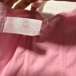 Victoria's Secret Victoria’s Secret Corset Style Tank Top Sz M Medium Pink With Black Lace Photo 9