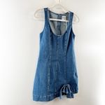 Show Me Your Mumu Bridgeport Bow Denim Mini Dress Blue Jean Baby Medium Photo 6