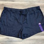 Gap Tencel Short, XXL, NWT, Dark Navy front pockets, back pockets, adjustable waist, length from top to bottom is 22, waist is 16 Photo 4
