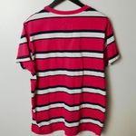 Aeropostale T Shirt Aero So Cal Patch Embroidered Tee Striped V-Neck Pink XL Photo 3