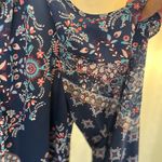 Knox Rose  Navy Floral Tank Top boho romantic Flowy casual travel‎ tropical Photo 6