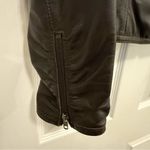 Black Rivet Vintage Like New  Ruched Front Leather Jacket Photo 3