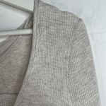 Free People We The  Sz M Malibu Thermal Top Oatmeal Heather Scoop Neck Oversized Photo 6