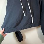Free People  Beach Black Cropped Hoodie Turtle Bay Women’s Medium Photo 6
